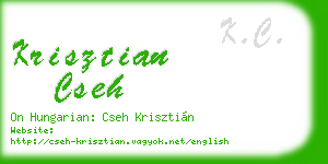 krisztian cseh business card